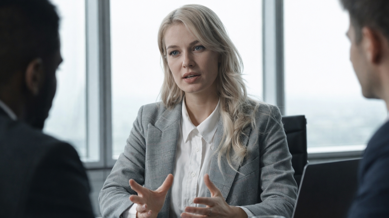 Keira Martin Operational Performance Consultant Discussing work with team